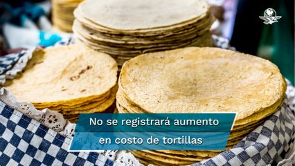 Productores descartan, por el momento, aumentar precio de la tortilla a inicios de 2022