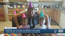 Faces of COVID interactive map