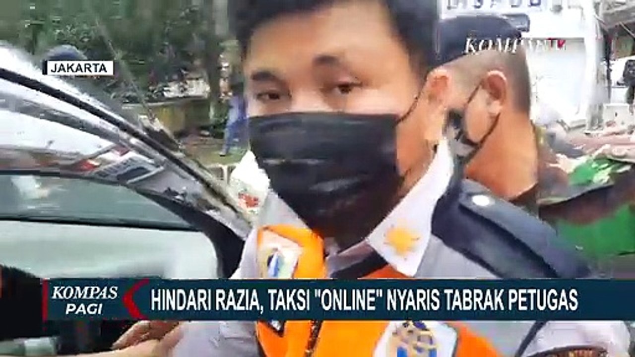 Terjaring Razia Parkir Liar, Pengemudi Taksi Online 'Nyaris' Tabrak Petugas dan Menangis Histeris