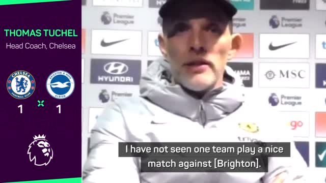 Tuchel angered at decisions after Chelsea draw with Brighton