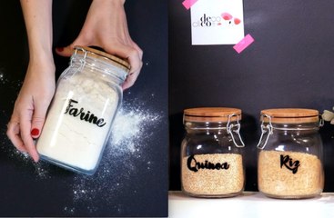 FEMME ACTUELLE DIY vidéo : Facile et rapide, des bocaux de cuisine personnalisés