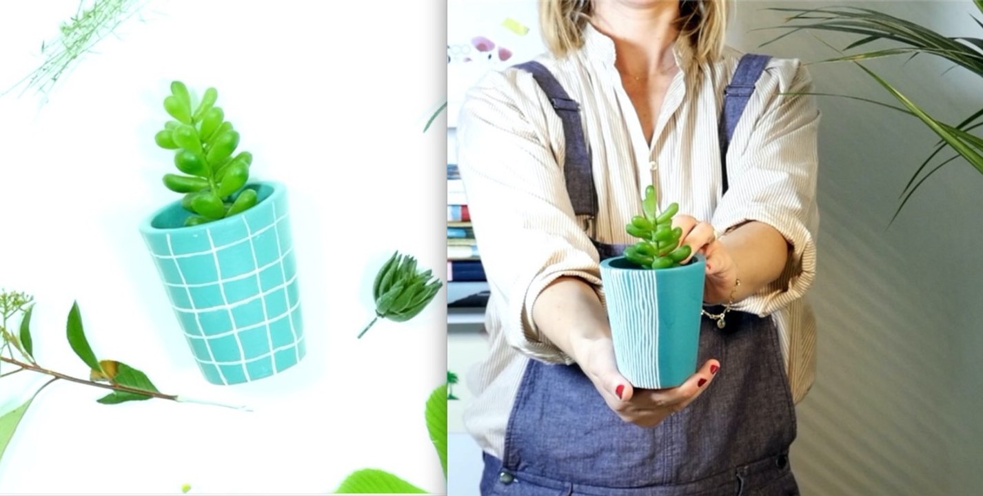 FEMME ACTUELLE DIY Vidéo : peindre un pot de fleur en terre cuite