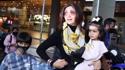 डरा रहे हो तुम लोग...Says Shilpa Shetty With Samisha, Raj Kundra Hides Fron Media At Airport