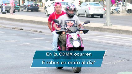 Buscan hasta 70 años de cárcel para delincuentes en moto en CDMX