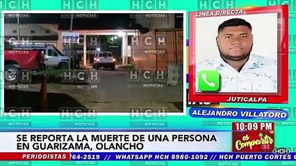 Una persona muere de manera violenta en Juticalpa, Olancho