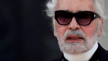 FEMME ACTUELLE - Karl Lagerfeld, affichant quelques kilos en plus, pose sans lunettes