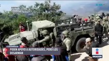 Pobladores de Xochitempa, Guerrero, corren a soldados