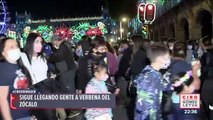 Verbena Navideña sigue llena de personas en el Zócalo