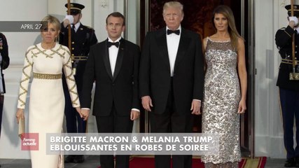 FEMME ACTUELLE - Brigitte Macron & Melania Trump, éblouissantes en robes de soirée