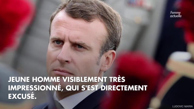 Emmanuel Macron recadre sèchement un adolescent un peu trop familier