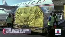 Llegan más de 590 mil dosis de la vacuna Pfizer al AICM