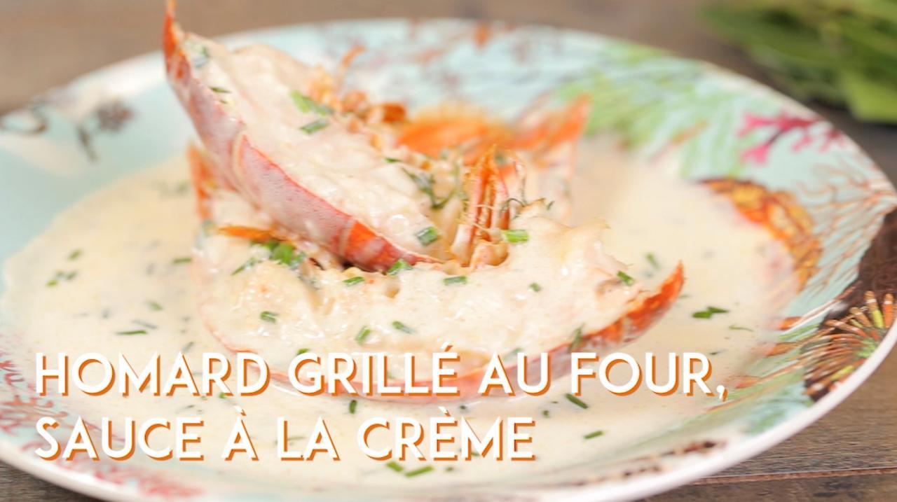 Homard breton grillé au four et sa crème facile : découvrez les recettes de  Cuisine Actuelle