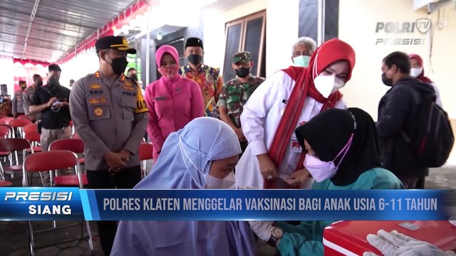 Polres Klaten Gelar Vaksinasi Anak Usia 6 - 11 Tahun