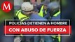 Policías de Zamora someten a conductor por presuntamente dar una vuelta prohibida