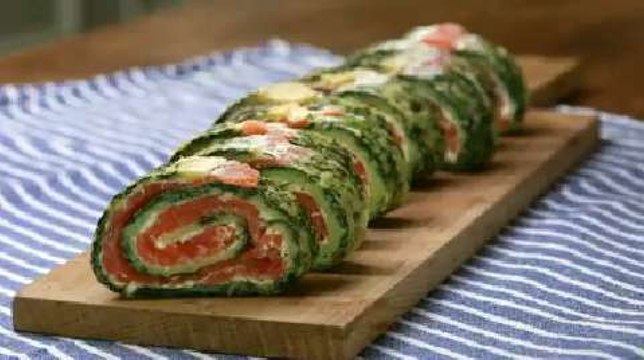 Roulades de saumon aux épinards