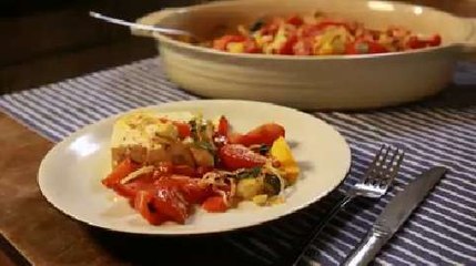 Les légumes au four au fromage de brebis (vidéo)