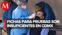 En CdMx, se registran largas filas en centros de salud para realizar pruebas de covid-19