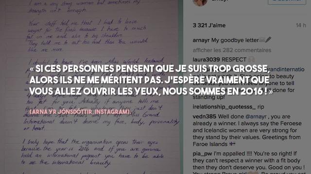 FEMME ACTUELLE - Jugée trop grosse, miss Islande renonce à un concours de beauté