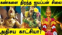 ஐயப்பன் சுவாமி சிலை கண்களை திறந்ததாக பரபரப்பு | Oneindia Tamil
