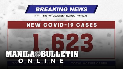 DOH reports 1,623 new cases, bringing the national total to 2,841,260, as of DECEMBER 30, 2021