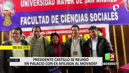 Presidente Castillo recibe en Palacio de Gobierno a exafiliada del Movadef