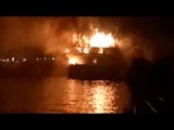 حريق هائل في مركب بالمعادي.. فيديو يرصد لحظات الرعب