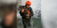 Pistoia - Salvato cane finito nel fiume Ombrone (30.12.21)