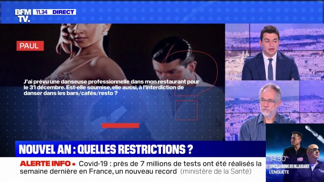 Les artistes engagés par les restaurateurs le soir du nouvel an pourront-ils danser? BFMTV répond à vos questions