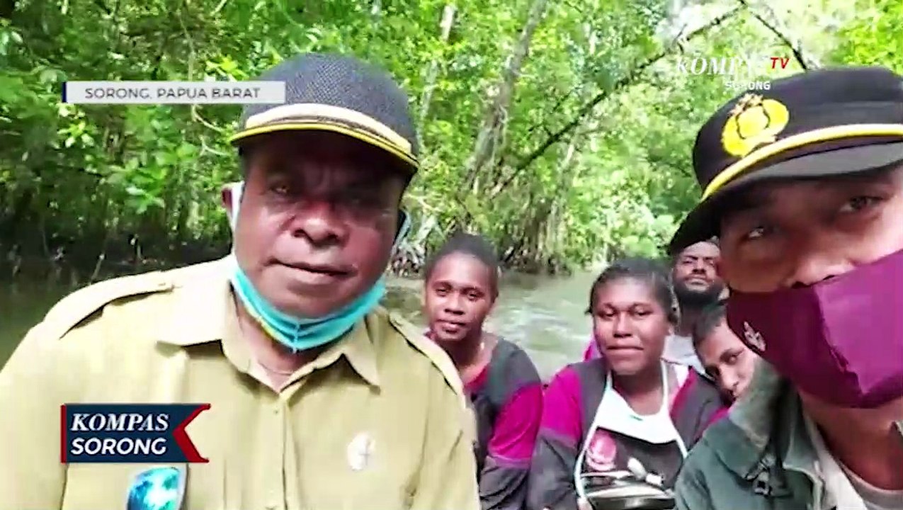 Kejar Target Polres Sorong Tembus Daerah Terisolir Untuk Vaksinasi Covid-19