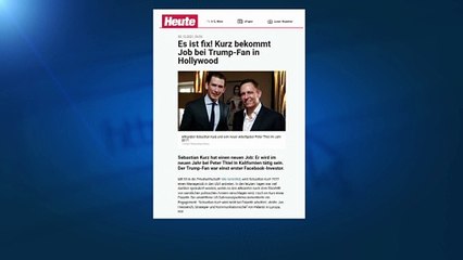 Sebastian Kurz abraça o mundo dos negócios nos EUA