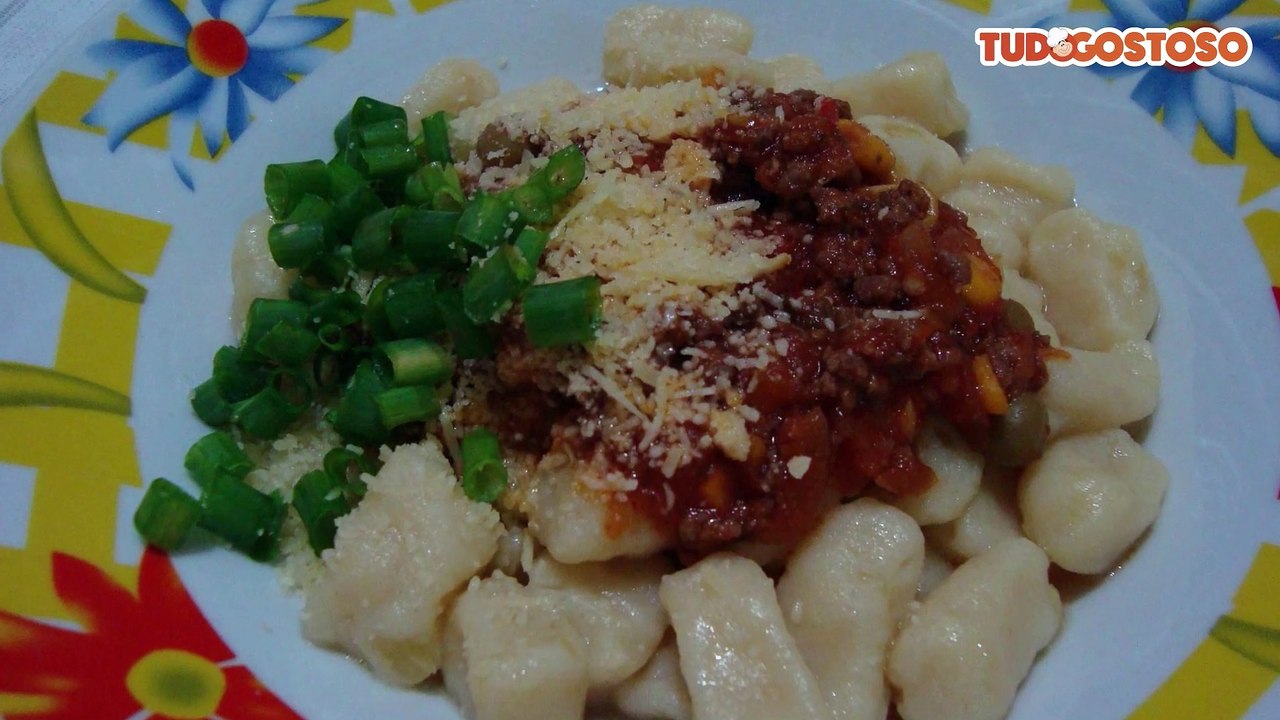 Nhoque de aipim (mandioca ou macaxeira)