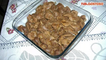 Moela de frango acebolada