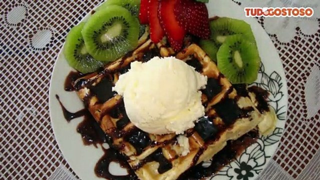 Waffle simples e delicioso