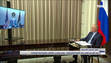 بعد أقل من شهر على القمة الافتراضية.. بوتين وبايدن يناقشان هاتفيا أزمة أوكرانيا