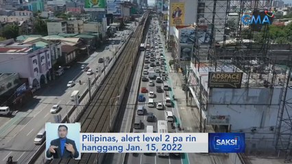 Pilipinas, alert level 2 pa rin hanggang Jan. 15, 2022 | Saksi