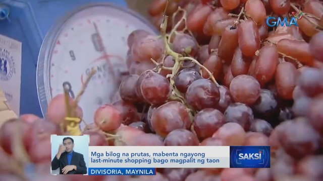 Mga bilog na prutas, mabenta ngayong last-minute shopping bago magpalit ng taon | Saksi