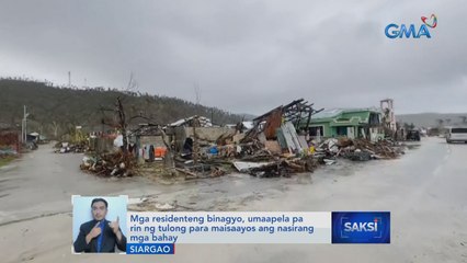 Clearing operation sa mga kalsada matapos ang bagyong Odette, patuloy pa rin | Saksi