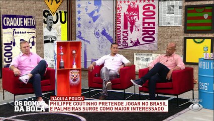 XIII, TRETA! O Palmeiras surgiu como interessado para contratar Philippe Coutinho, mas Dirceu Maravilha não concorda: "Coutinho é normal, nada mais que normal". #OsDonosdaBola