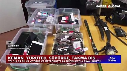 Unutkanlığın sergisi! 2021'de otobüs ve metrobüslerde 65 binden fazla eşya unutuldu