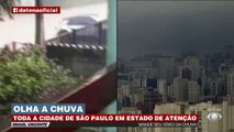 Chuva deixa toda SP em estado de atenção. O meteorologista Michael Pantera deu mais detalhes sobre a tempestade na capital paulista.