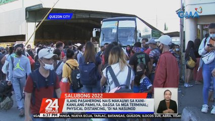 Ilang pasaherong nais makauwi sa kani-kanilang pamilya, dagsa sa mga terminal; Physical distancing, 'di na nasunod | 24 Oras