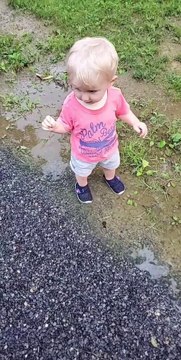 Perfect Puddle Soaks Playful Kid