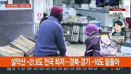 전국 세밑 한파, 설악산 -21.6도…해넘이 '쾌청'