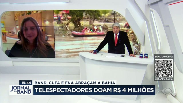 Pequenas doações estão transformando a vida das comunidades mais afetadas pela chuva. Cada pessoa tem doado o que pode na campanha Band, CUFA e Frente Nacional Antirracista abraçam a Bahia.