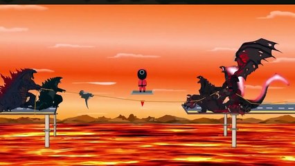 GODZILLA SQUID GAME RED LIGHT GREEN LIGHT CHALLENG