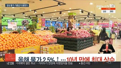 올해 물가 2.5%↑…10년 만에 최대 상승