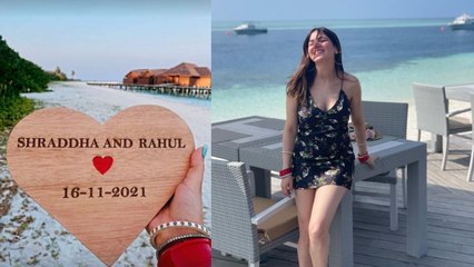 Shraddha Arya ने पति Rahul के साथ Heart Shape में लिखी हनीमून और शादी की तारीख |FilmiBeat
