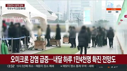 오미크론 감염 급증…내달 하루 1만4천명 확진 전망도