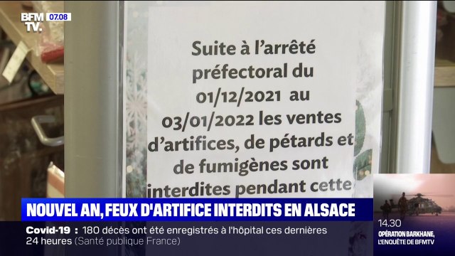 Nouvel An: les feux d'artifice sont interdits en Alsace