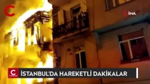 Beyoğlu'nda korkutan yangın! Pencereden atladılar